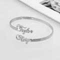 Personalized Couple’s Bracelet  – Adjustable Open Design
