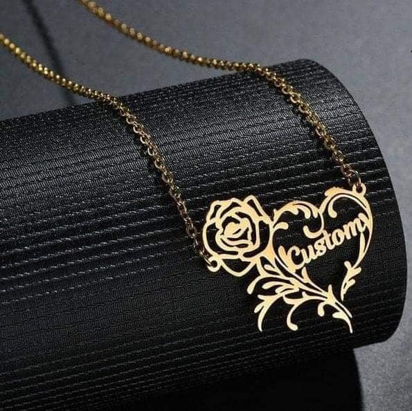 Handmade Rose Heart Necklace