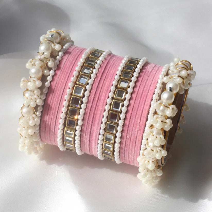 Bridal Pearl Bangle Set