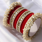 Bridal Pearl Bangle Set