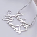 Customized Double Name Heart Necklace