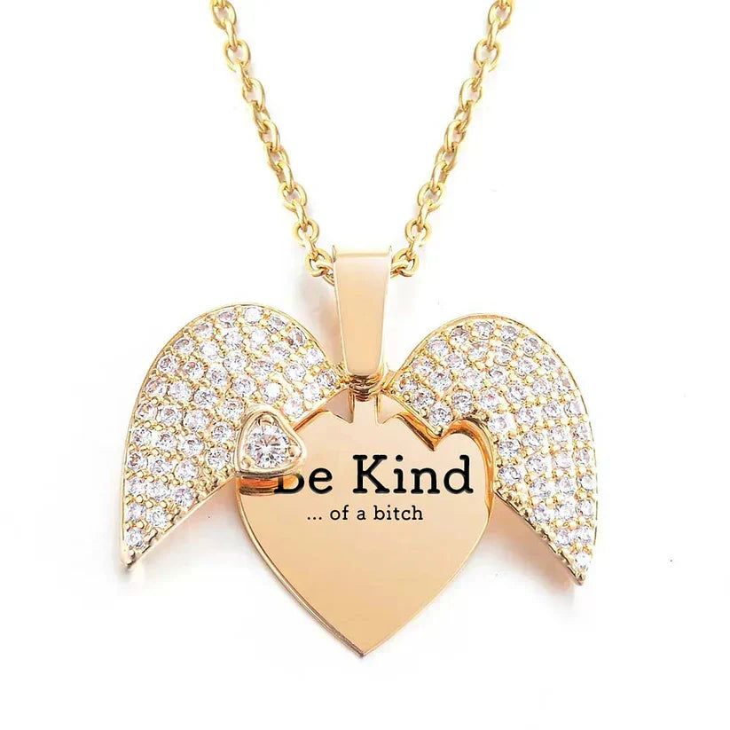 Engrave Name Open Heart Neckless
