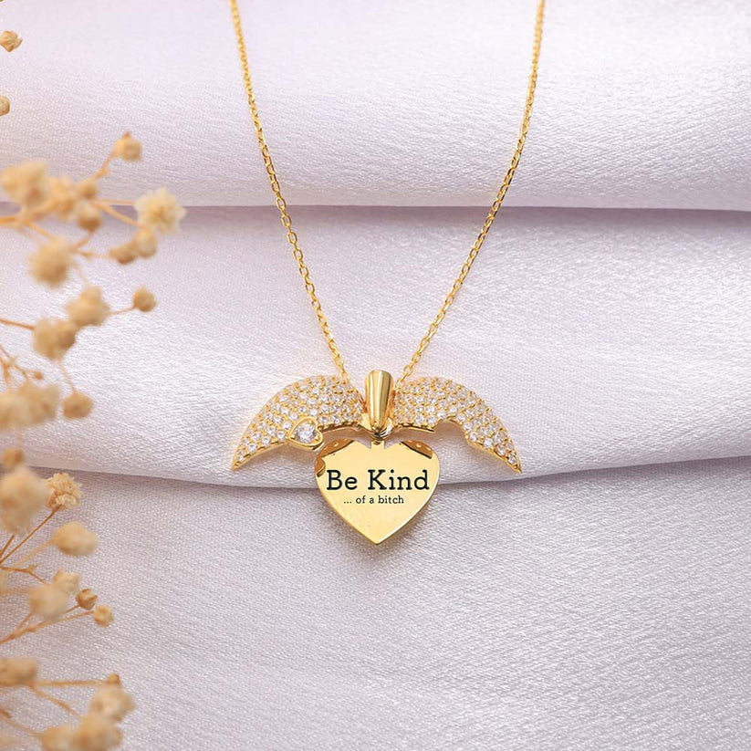 Engrave Name Open Heart Neckless