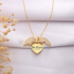 Engrave Name Open Heart Neckless