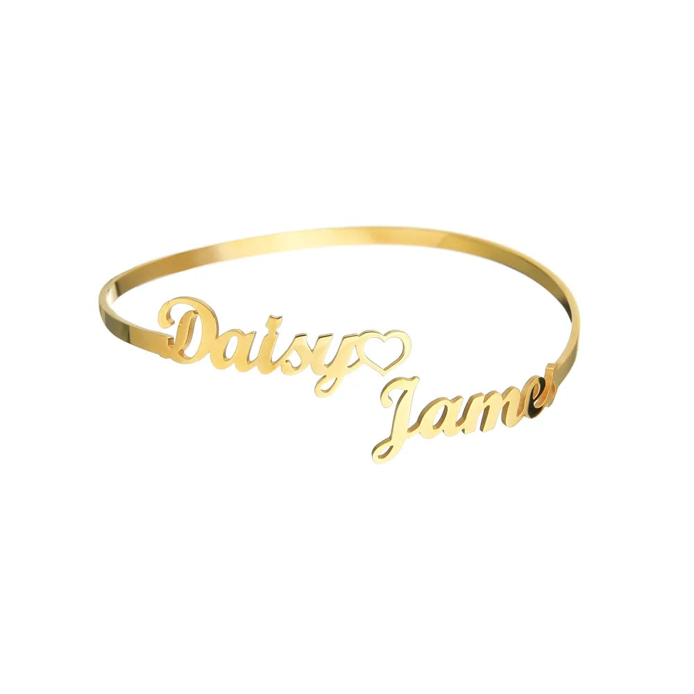 Custom Double Name Bracelet & Ring Set