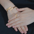 Custom Double Name Bracelet & Ring Set
