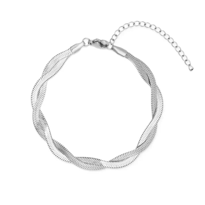 Silver Twist Chain Bracelet
