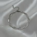 Silver Twist Chain Bracelet
