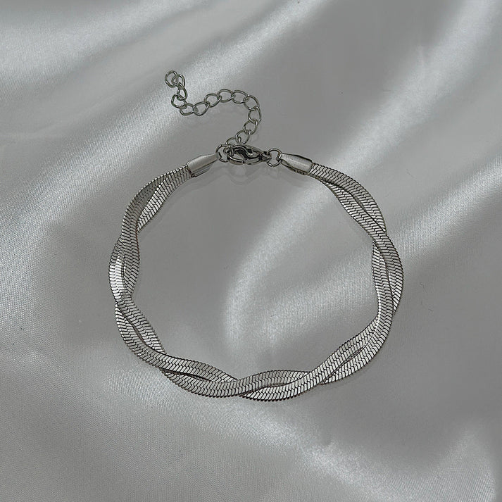 Silver Twist Chain Bracelet