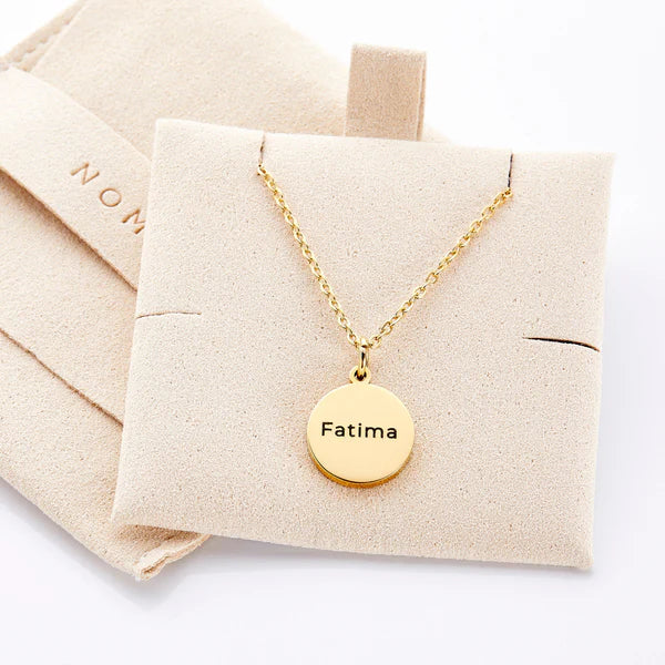 Coin Engraved Pendant – Personalized Necklace with Custom Engraving