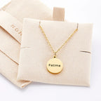 Coin Engraved Pendant – Personalized Necklace with Custom Engraving