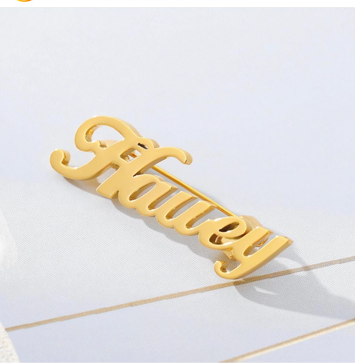 Custom Name Brooch – Personalized Silver/Golden Breastpin Clip