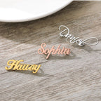 Custom Name Brooch – Personalized Silver/Golden Breastpin Clip