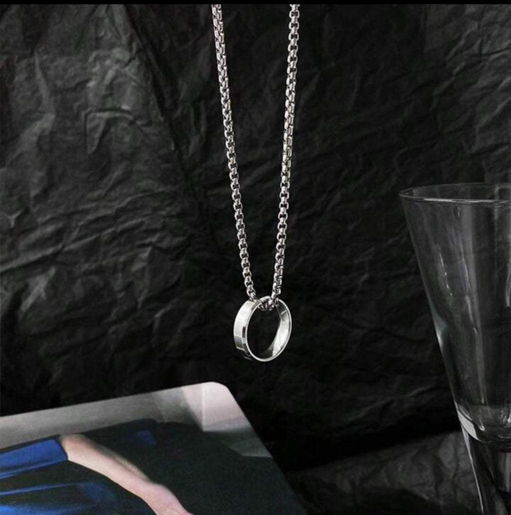 Steel Ring Necklace