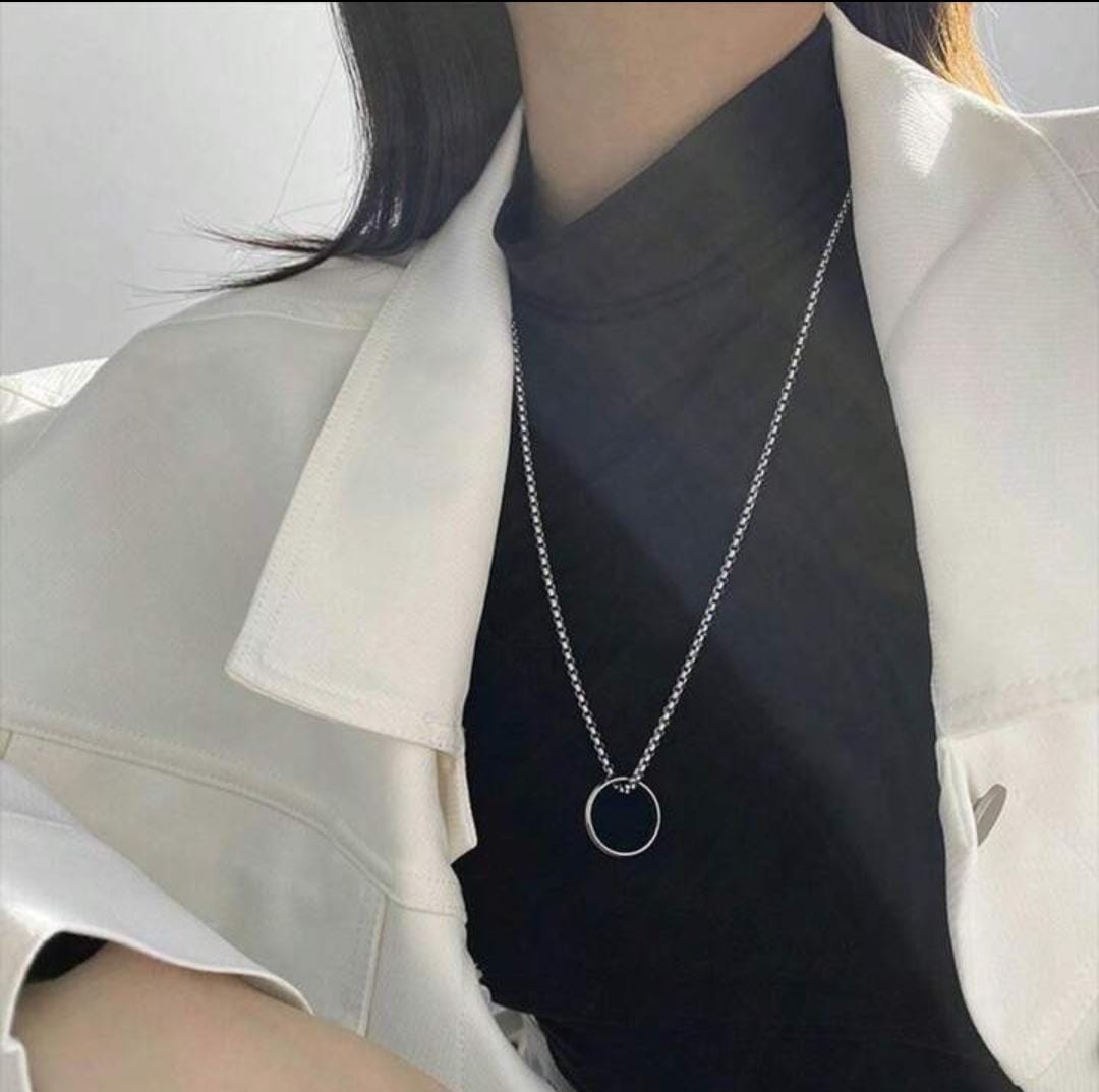 Steel Ring Necklace