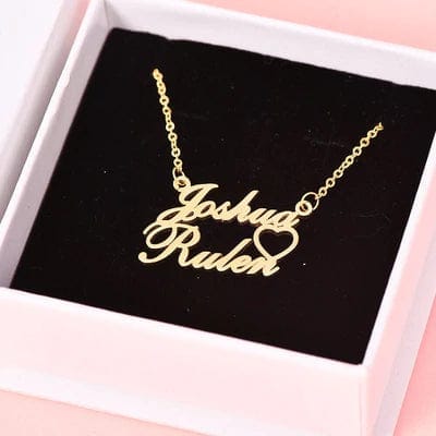 Customized Double Name Heart Necklace