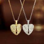 Personalized Heart Name Angel Wings Necklace