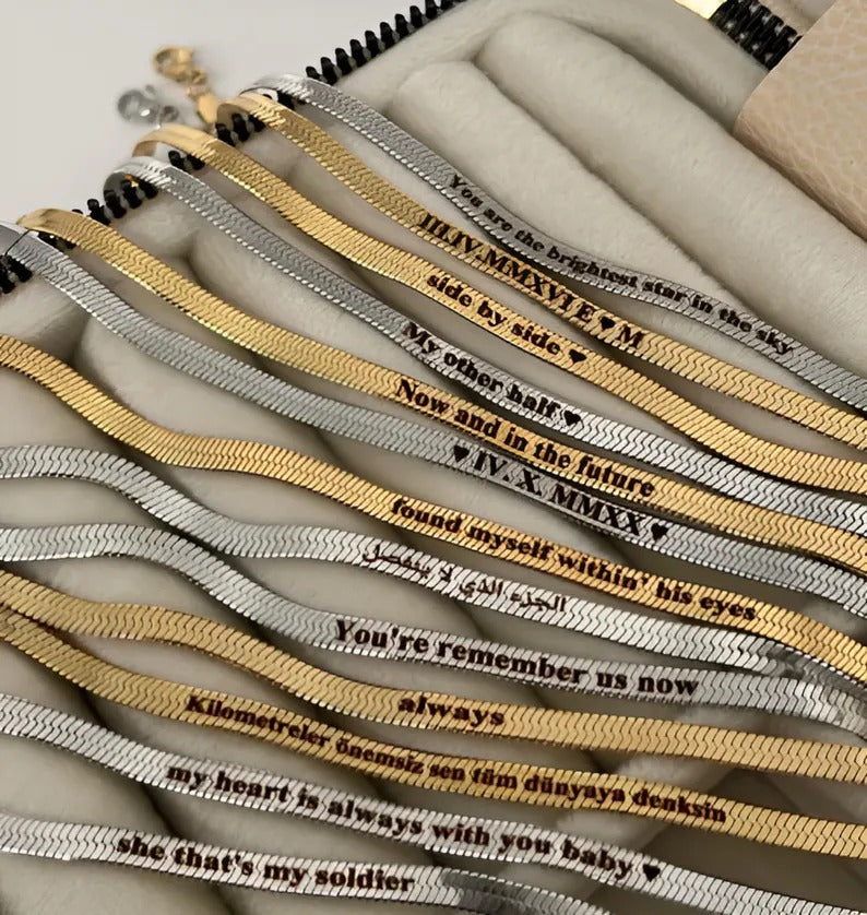 Engraved Couples Bracelet – Personalized For You & Your Love