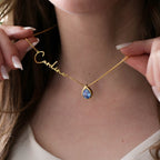 Customized Name Necklace With Stone