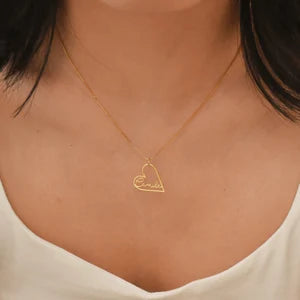 Custom Heart Name Necklace