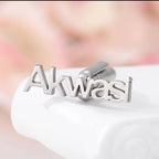 Customize Name Cufflinks – Personalized Letter Cufflinks for Groom, Wedding & Formal Wear