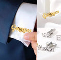 Customize Name Cufflinks – Personalized Letter Cufflinks for Groom, Wedding & Formal Wear