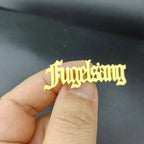 Customize Name Brooch – Personalized Silver/Golden Breastpin with Initials or Numbers