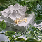 Customize Name Brooch – Personalized Silver/Golden Breastpin with Initials or Numbers