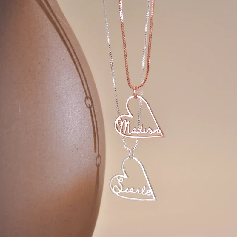 Custom Heart Name Necklace