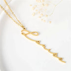 Custom Vertical Name Necklace – Personalized Jewelry Gift