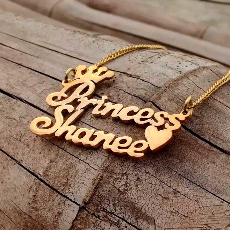 Customized Double Name Heart Necklace