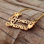 Customized Double Name Heart Necklace