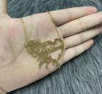 Handmade Rose Heart Necklace